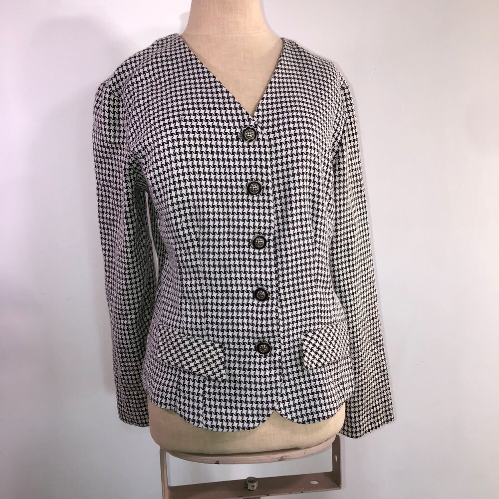 Vintage All That Jazz black and white blazer-women's size small/medium